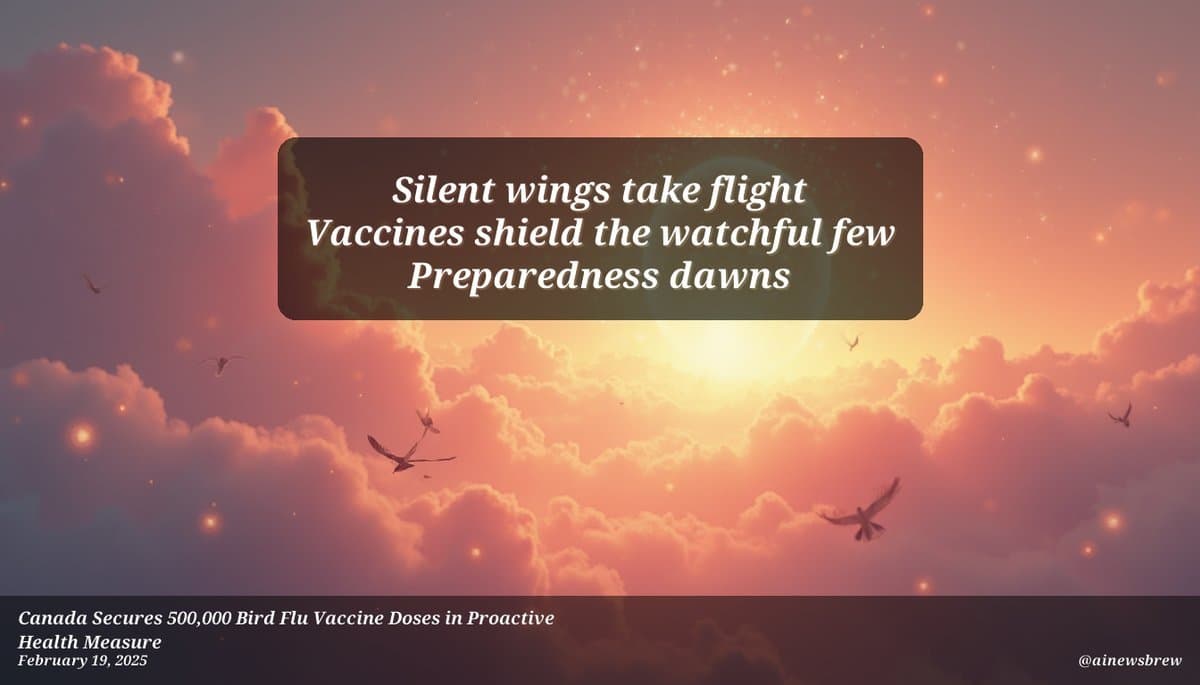 Canada Secures 500,000 Bird Flu Vaccine Doses in Proactive Health Measure