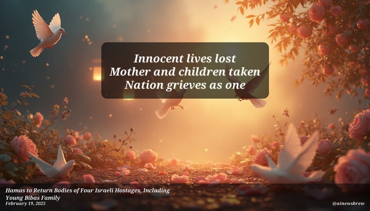 Hamas to Return Bodies of Four Israeli Hostages, Including Young Bibas Family