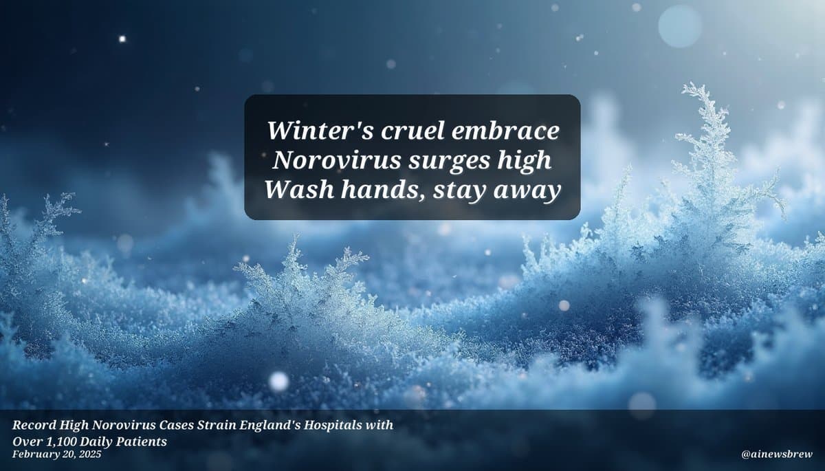 Record High Norovirus Cases Strain England's Hospitals with Over 1,100 Daily Patients