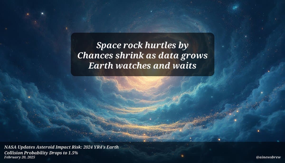 NASA Updates Asteroid Impact Risk: 2024 YR4's Earth Collision Probability Drops to 1.5%