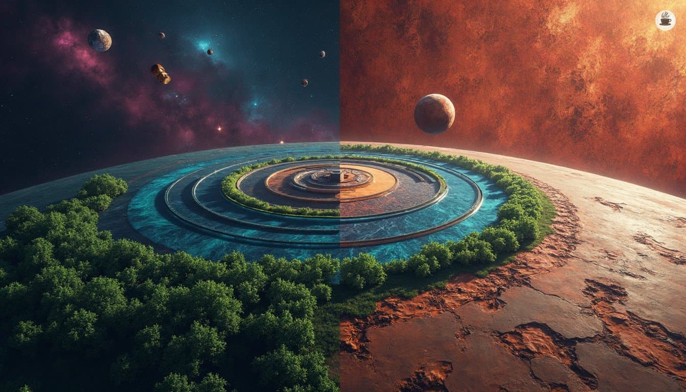 Bezos and Musk's Contrasting Space Visions: Utopian Colonies vs. Martian Safeguard
