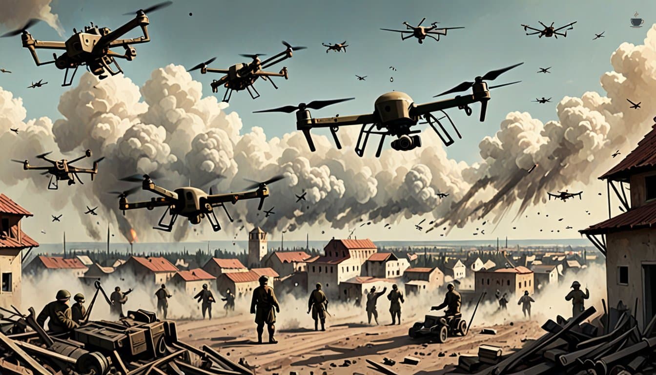 Russia Launches Largest Drone Barrage in Ukraine War, Targeting Air Bases